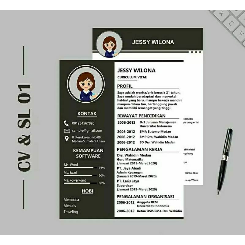 Jasa DESAIN CV Bagus Hasil sesuai Keinginan | Edit CV | Design CV | Desain Curriculum Vitae | Desain