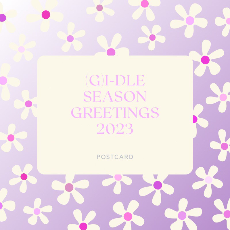 OFFICIAL (G)I-DLE SEASON GREETINGS 2023 POSTCARD CALENDAR MIYEON SHUHUA YUQI SOYEON