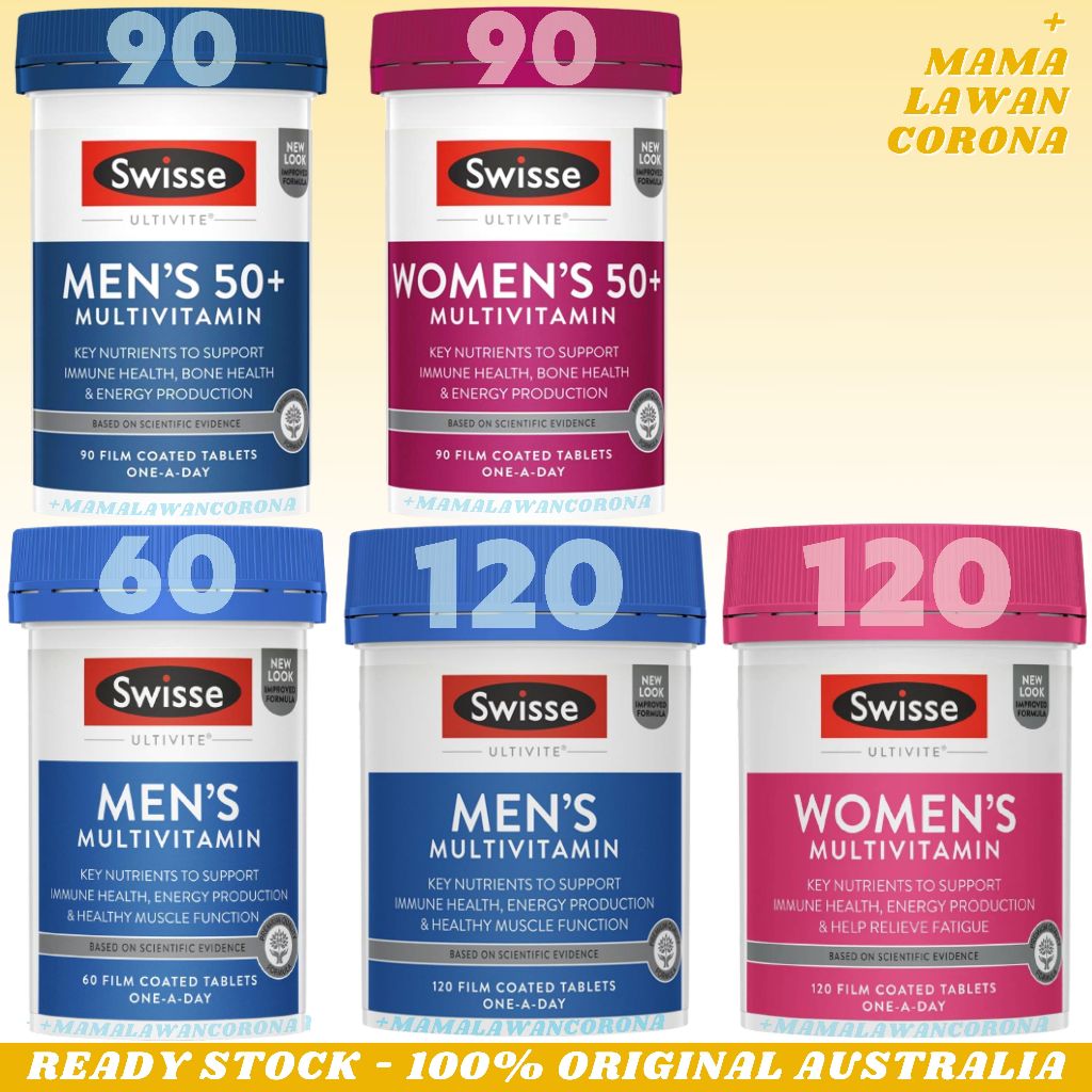 Swisse Men Men's Ultivite Multivitamin 120 Tablets Mens Multi 60 Tablet / Women's Womens Women Woman