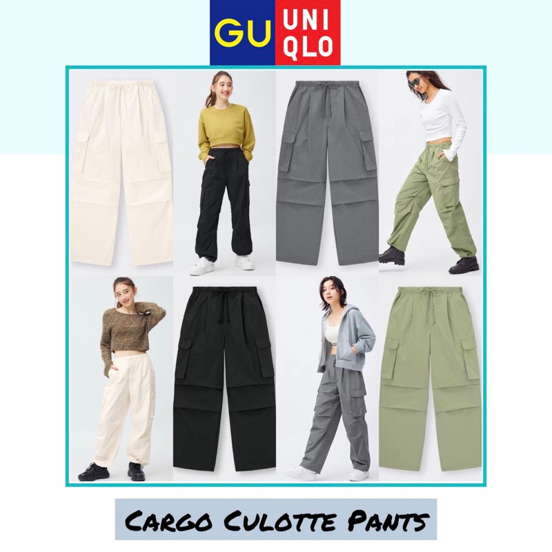 Culotte Cargo Pants by GU Uniqlo - Celana Kargo Wanita