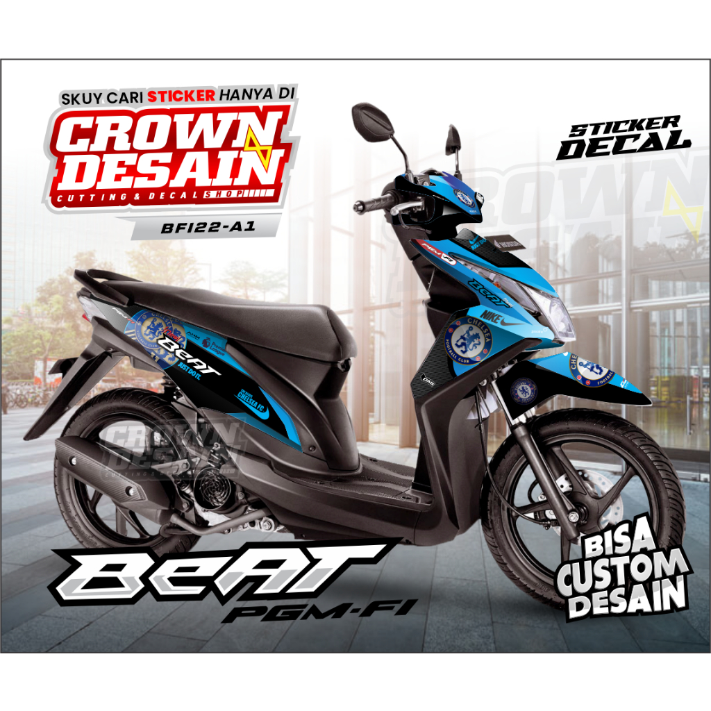 Decal Sticker Honda Beat PGMFI Fullbody 2013 2014 - Striping Beat FI Stiker Beat FI - BFI22