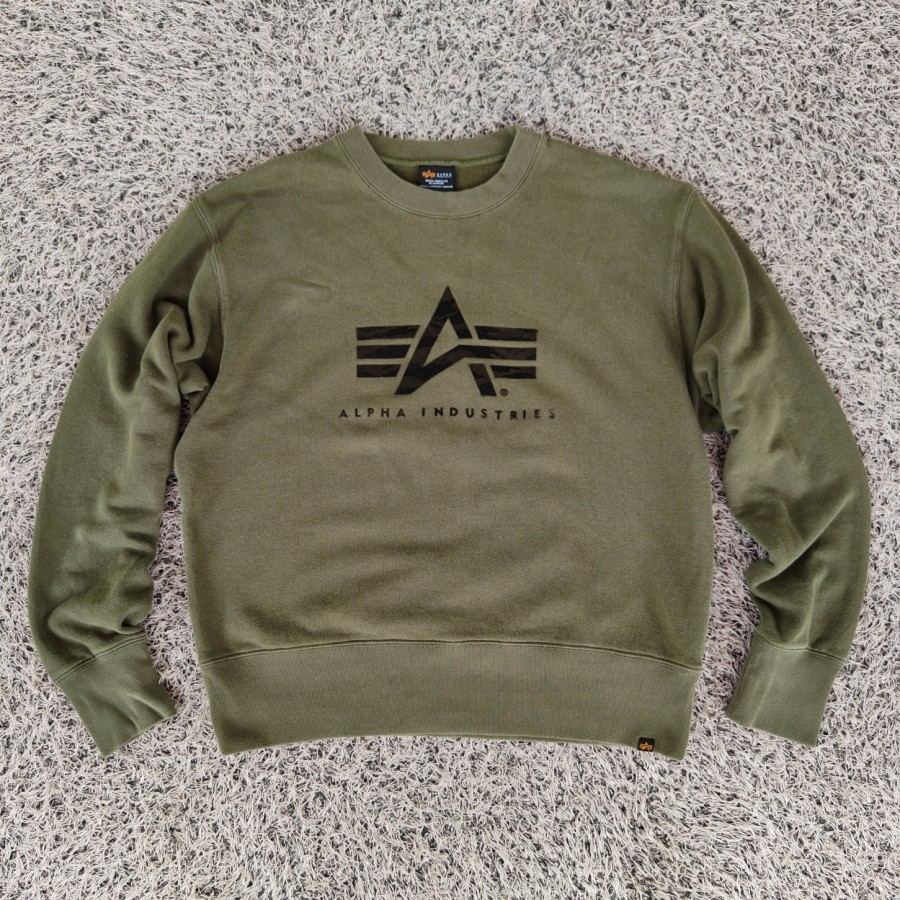 alpha industries sweatershirt original crewneck alpha industries army