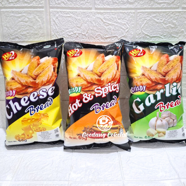 

WinWin Win2 Win Win Crispy Bread Snack Hot Spicy Garlic Cheese Roti Kering All Varian 65 g Netto 65gr