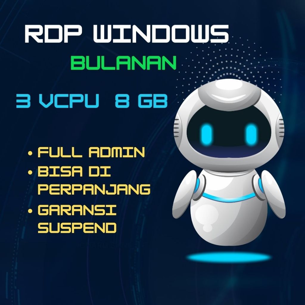 RDP HEMAT 3VCPU 8G BULANAN