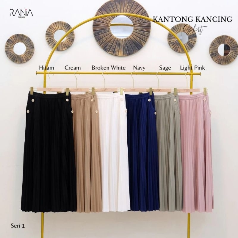 Rok Plisket Rok Plisket Premium Rok Rania Plisket Premium Rok Plisket Variasi saku kancing Terlaris