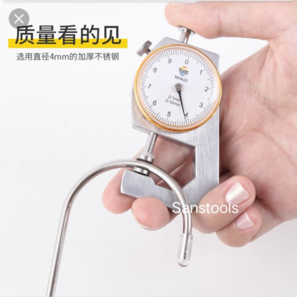 

Thickness gauge Minzi pengukur ketebalan benda pipa curved tip ori - Datar 0-10mm Diskon