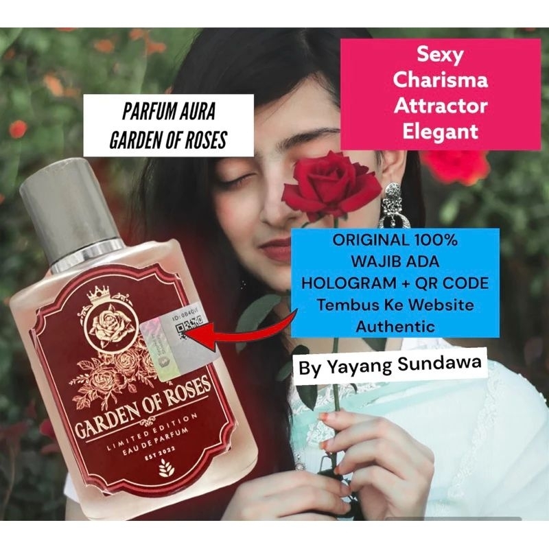 Parfum Aura Garden Of Roses Original By Yayang Sundawa - Parfum Wanita, Cewek Premium