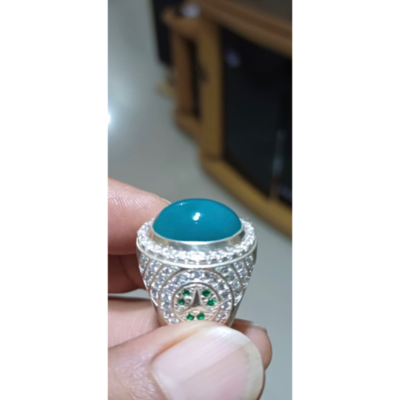 Bacan Doko Majiko coklat merah Ring Perak