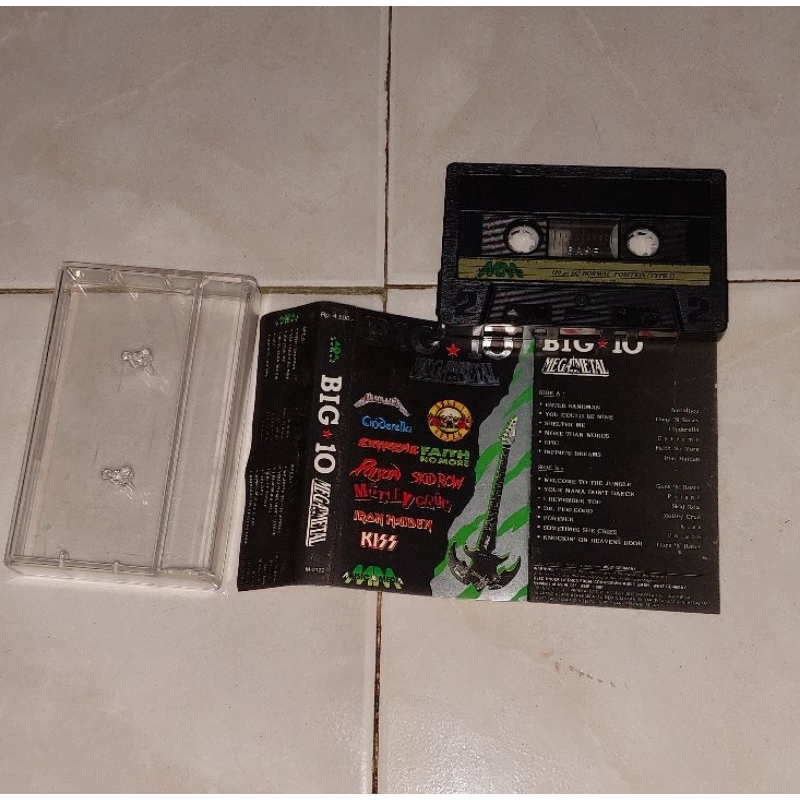 kaset kompilasi barat BIG 10 MEGA METAL ( Cover version )