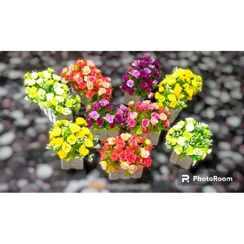 Bunga hias pot pagar panjang/pendek