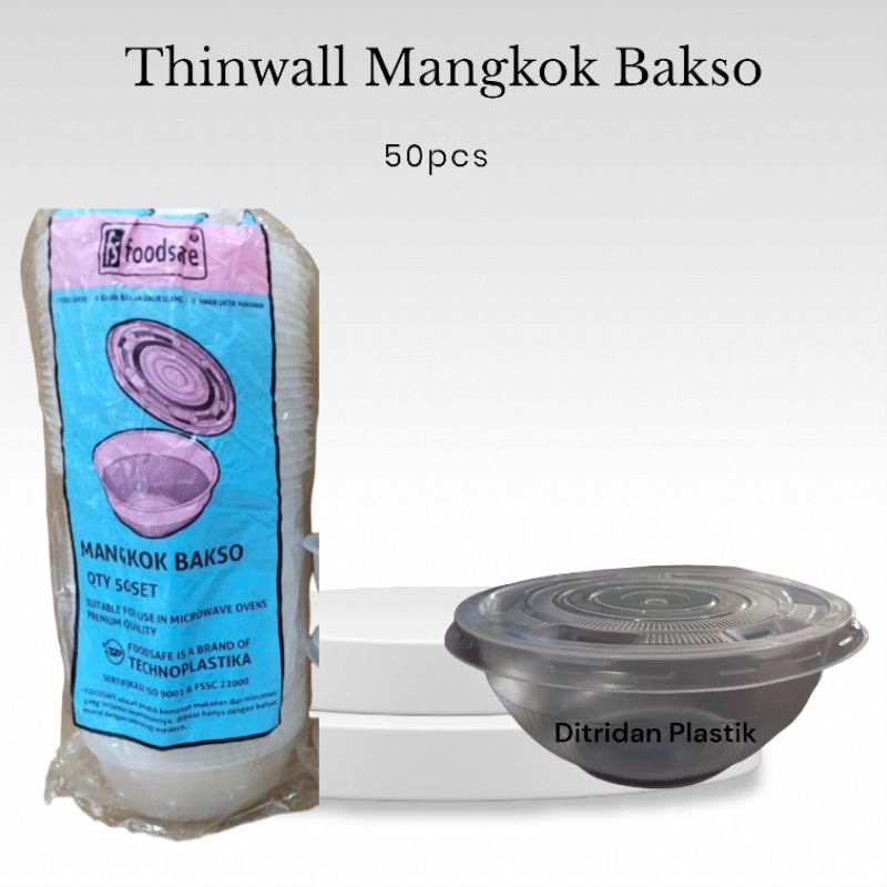Thinwall Cup Bowl Merk Foodsafe Mangkok Bakso (50pcs)
