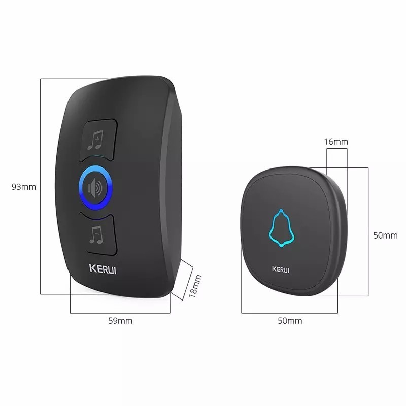 KERUI M525 + KERUI D025 Wireless Bel Rumah wireless Multi Tone Bel Pintu Doorbell