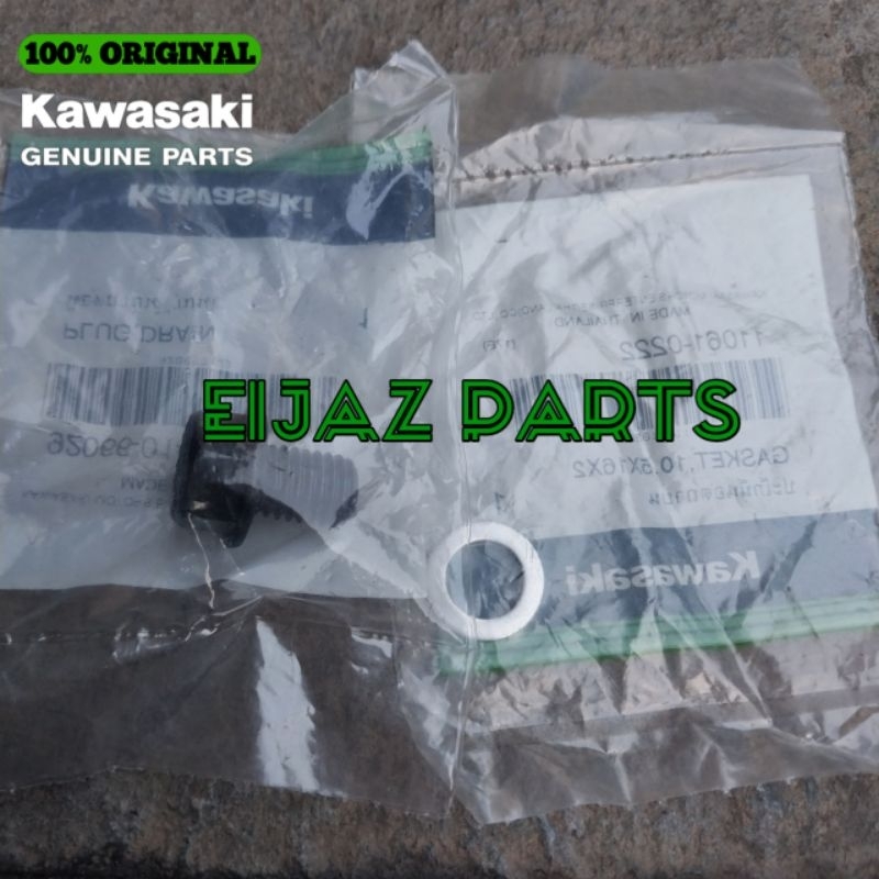 baut ring pembuangan oli mesin klx 230 klx230 original kawasaki