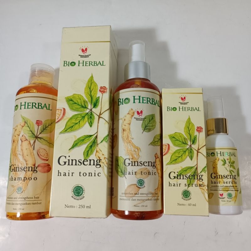 Paket Bio Herbal 3in1 (Shampoo, Hair Tonic, Hair Serum) / BIO HERBAL PAKET SHAMPO, HAIR TONIC, HAIR 
