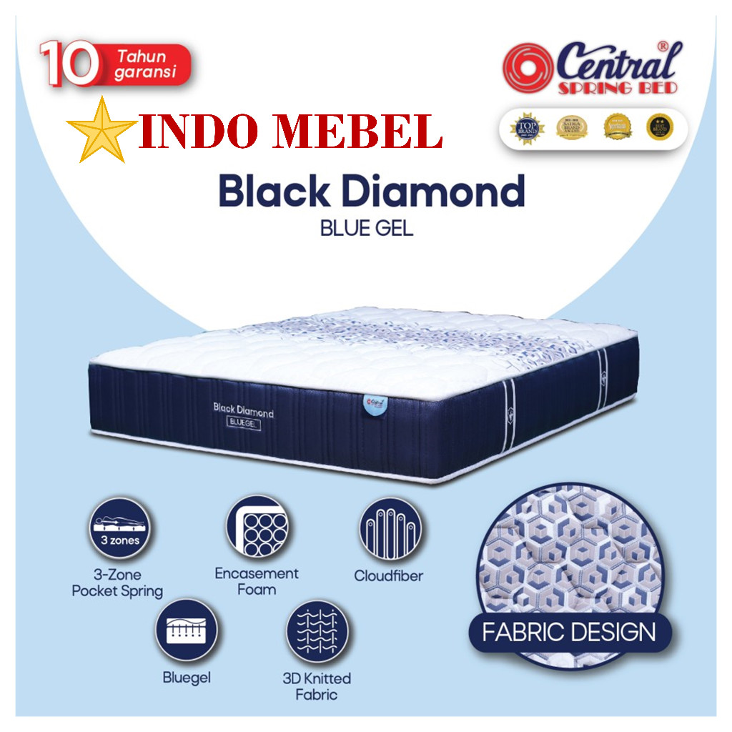 Spring bed Central Gold Black Diamond Pocket Spring ready makassar Promo murah