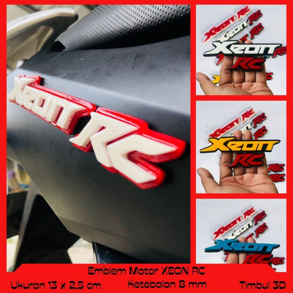 VARIASI EMBLEM TULISAN BUAT MOTOR YAMAHA XEON RC TIMBUL 3DIMENSI FIBERGLASS / EMBLEM MODIFIKASI KERE