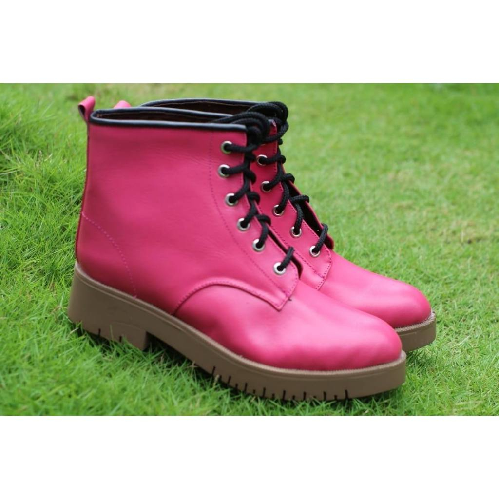 SEPATU WANITA BOOTS HEEL HAK 3 CM CASUAL KULIT SAPI BOOT CUERO VIANA