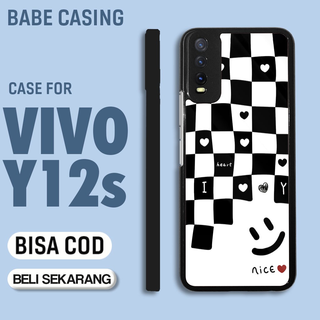 case hp vivo y12s y20 y20s terbaru aesthetic kotak art cute keren cowok keren lucu casing hp cewek m