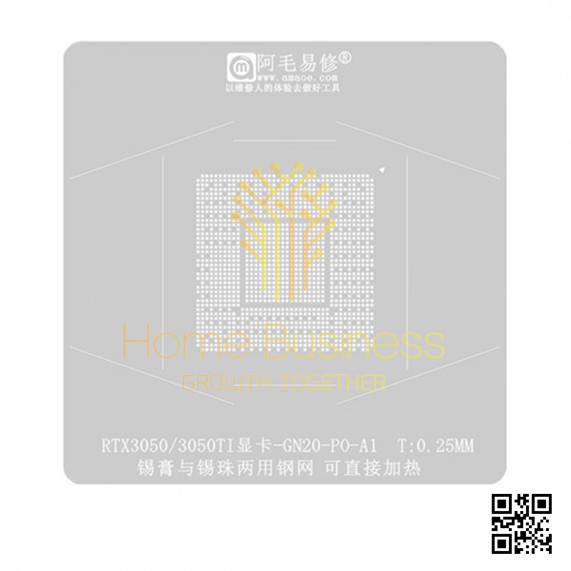 AMAO Cetakan Stencil Plat RTX3050/3050Ti-GN20 RTX3050 RTX 3050 TI