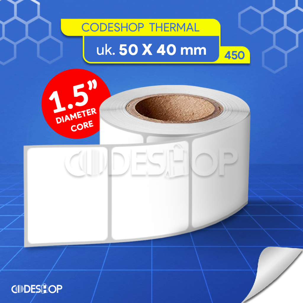 

Label Thermal 50x40 mm Stiker Printer Baroce Argox Postek Zenpert