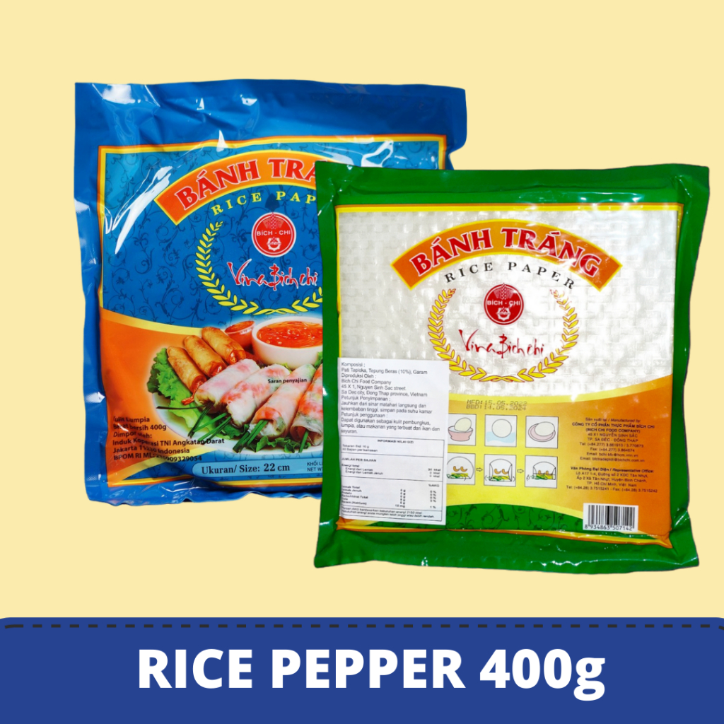 

BANH TRANG Vietnam Rice Paper 16 & 22 cm 400 g │ Kulit Lumpia Springroll Import