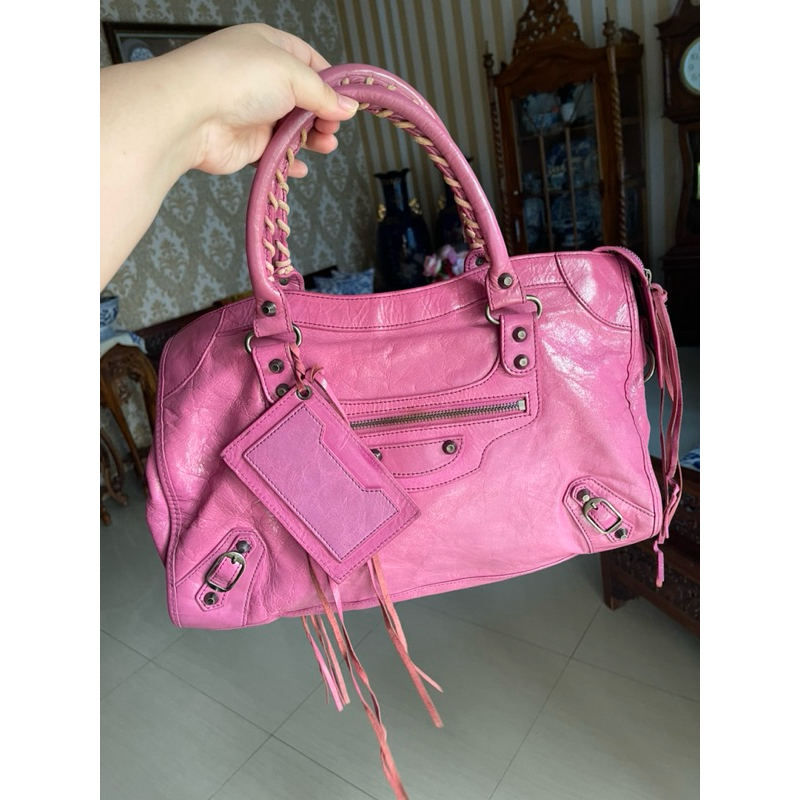 preloved tas balenciaga pink (lempo)