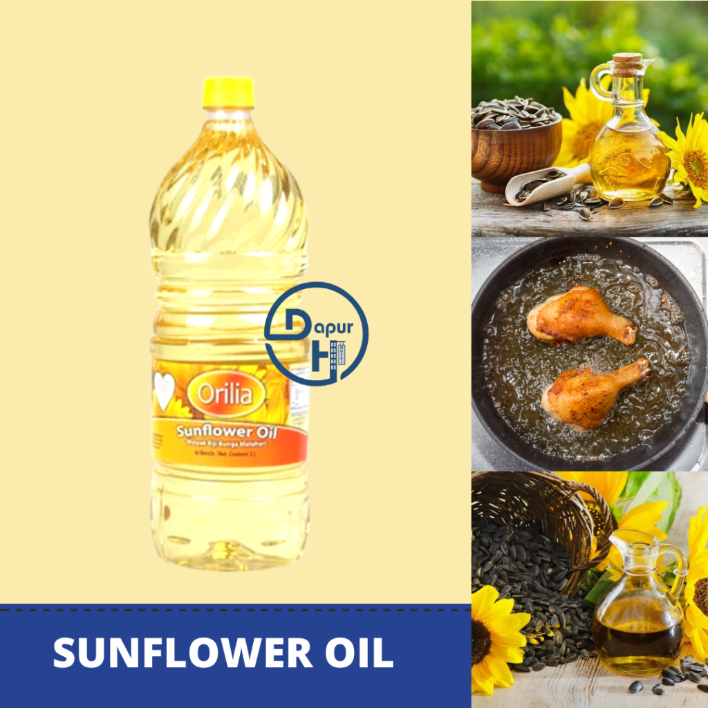 

ORILIA Sun Flower Oil Minyak Goreng Biji Bunga Matahari 2 L │ Import