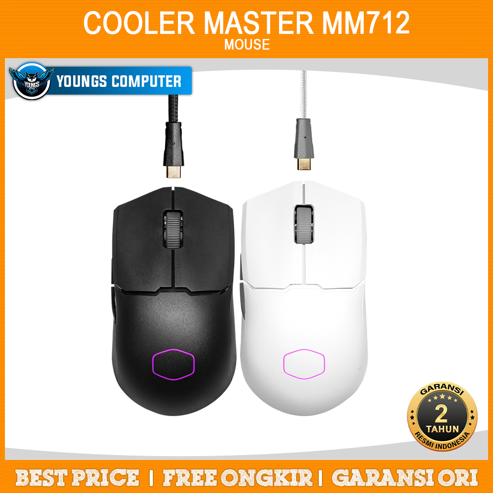 MOUSE COOLER MASTER MM712 Wireless 2.4G /Bluetooth 5.1/Type-C 500mAH