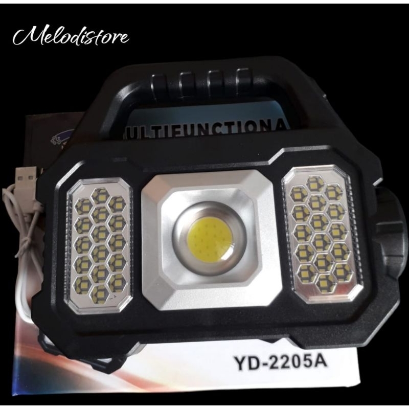 LAMPU EMERGENCY PLUS SENTER YD-2205A - 6 MODE CAHAYA - POWERBANK