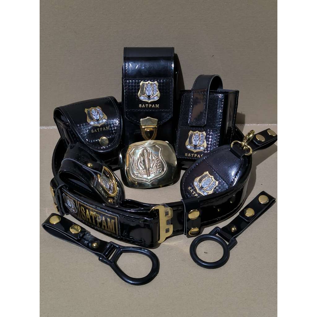 Sabuk Kopel Satpam Terlengkap 1 Set Hitam Terbaru