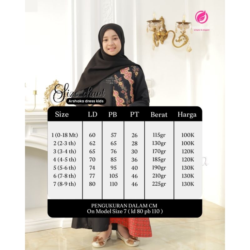 SARIMBIT ARSHAKA DRESS ANAK - GAMIS ANAK BY FANIA HIJAB