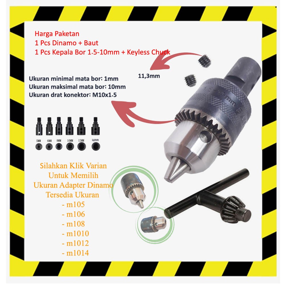 Konektor Clamp Chuck Coupler Membuat Bor Dinamo Chuck Mandrel 775