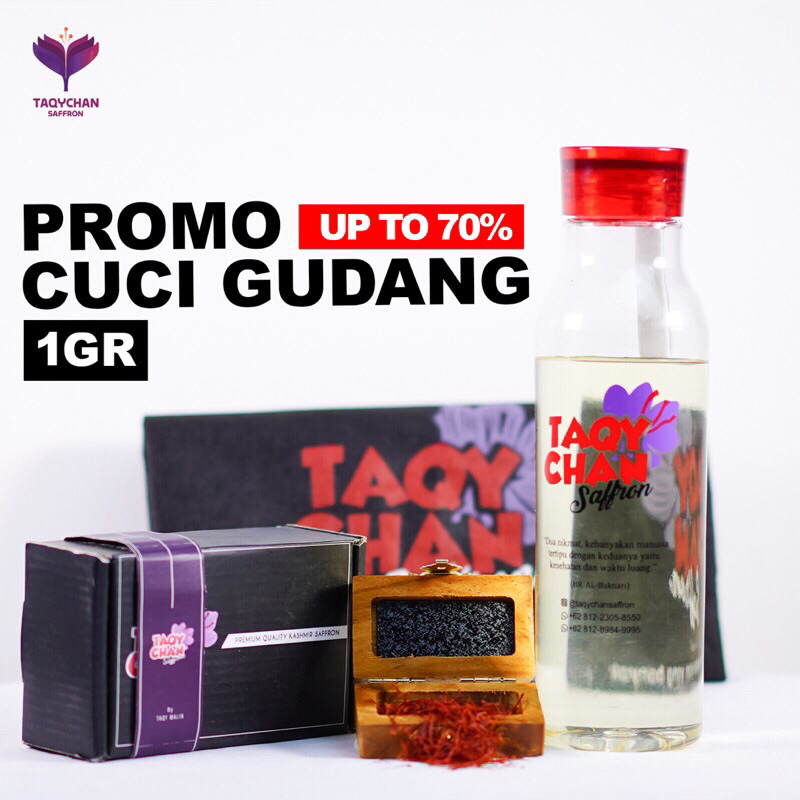 

Taqychan Saffron 1 GRAM Saffron Kashmir Kualitas A++ dengan KEMASAN KAYU, FREE TUMBLER & FREE TOTEBAG