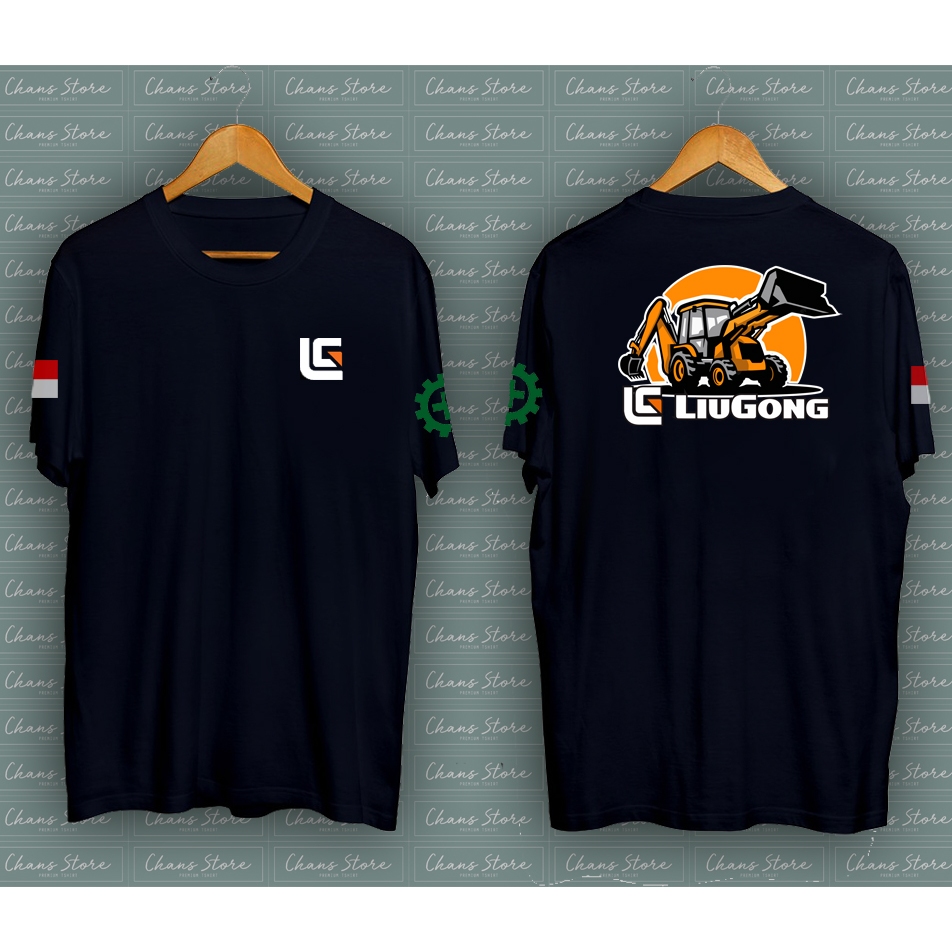 Kaos Liugong Excavator Forklift Buzzer Alat Berat Tambang