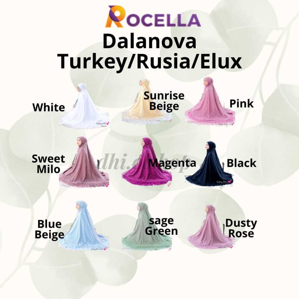 MUKENA ITALY/RUSIA/E-LUX DELANOVA - MUKENA MEWAH HARGA RAMAH BY DELANOVA