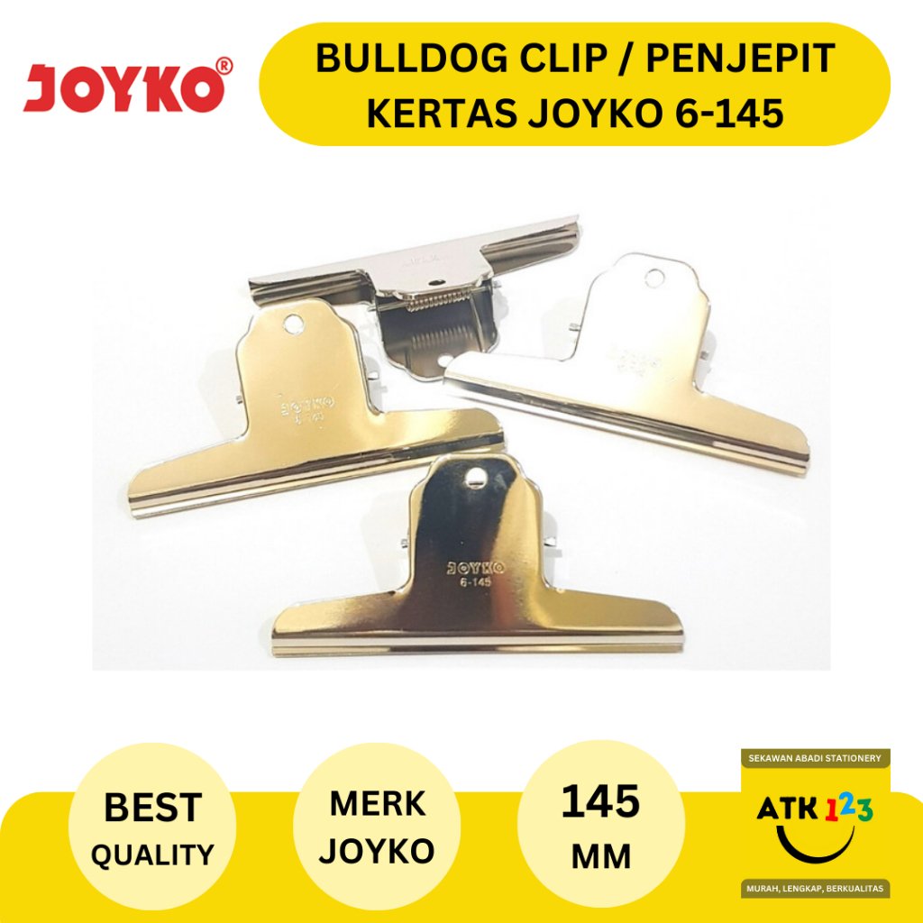 

Bulldog Clip / Binder Klip / Penjepit Besar Merk Joyko No. 6 - 145mm