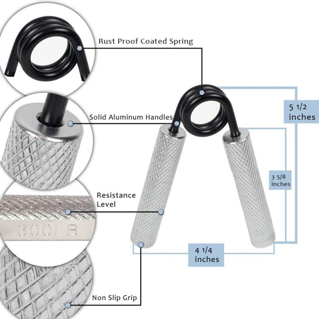 150 - 350 LBS Hand Grip / Hand Gripper / Gripper Besi / Aluminium Alat Latihan Otot / Penguat Tangan Handgrip