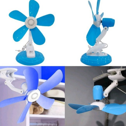 Kipas Angin Jepit Arashi Clip Helifan 5 Baling Baling 30watt 3in1