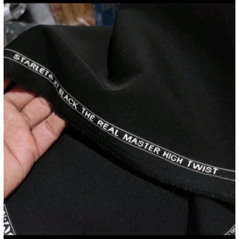 Kain Celana Jas Hitam Super Jet Black Premium