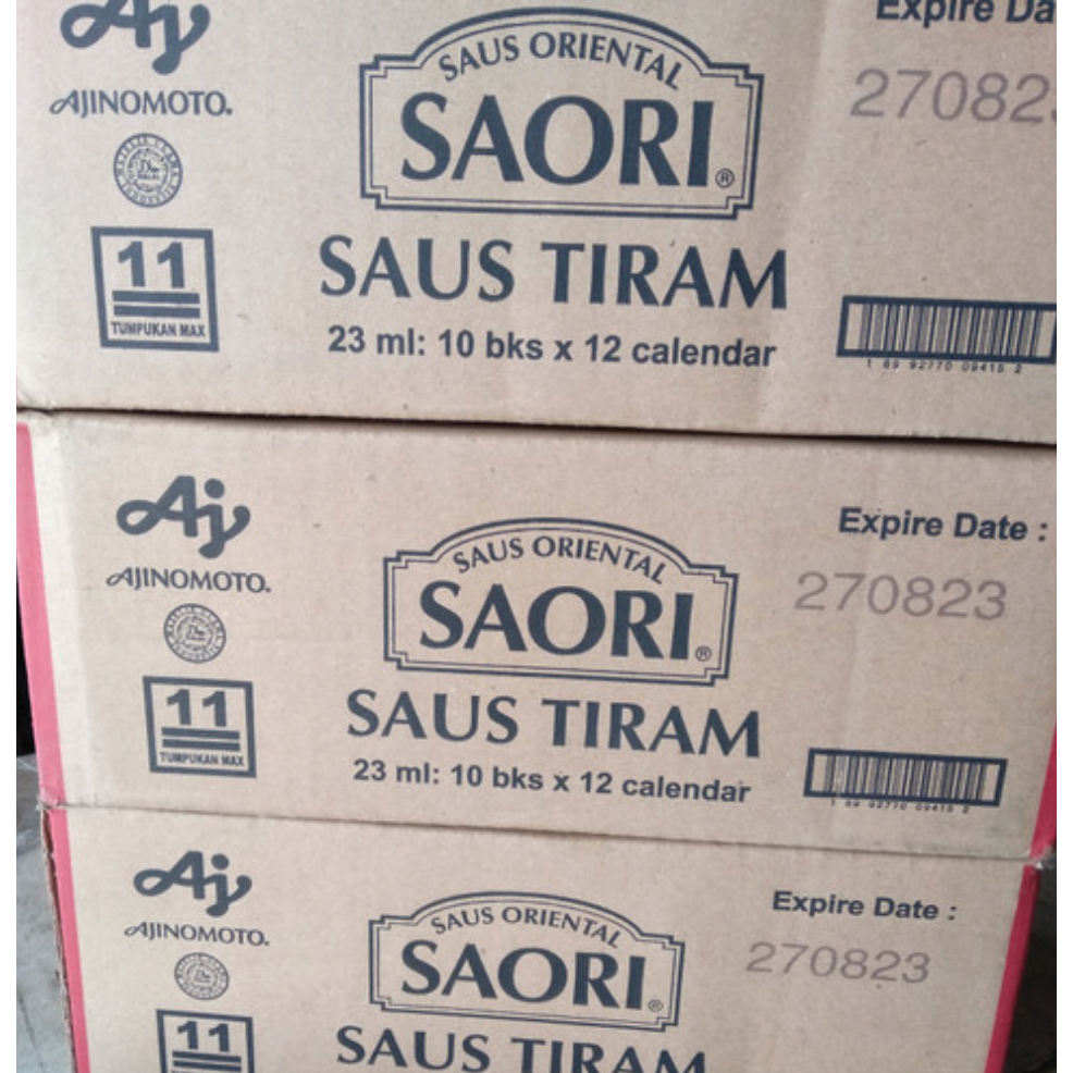 

Saori Saus Tiram Sachet 22ml Dus (10pcs x 12renceng)