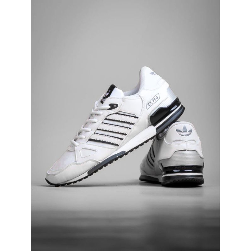 Adidas Zx750 Sneakers Unisex White Black Original 100% - Sepatu Adidas Zx 750 Original