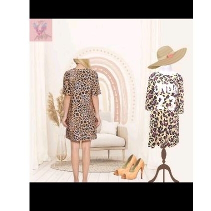 dress wanita macan tutul