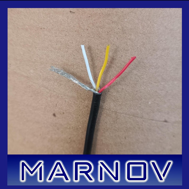 AWG 24 Signal Isi 3 Core Jalur Shielded Screen Kabel Cable 3C AWG24 Serabut