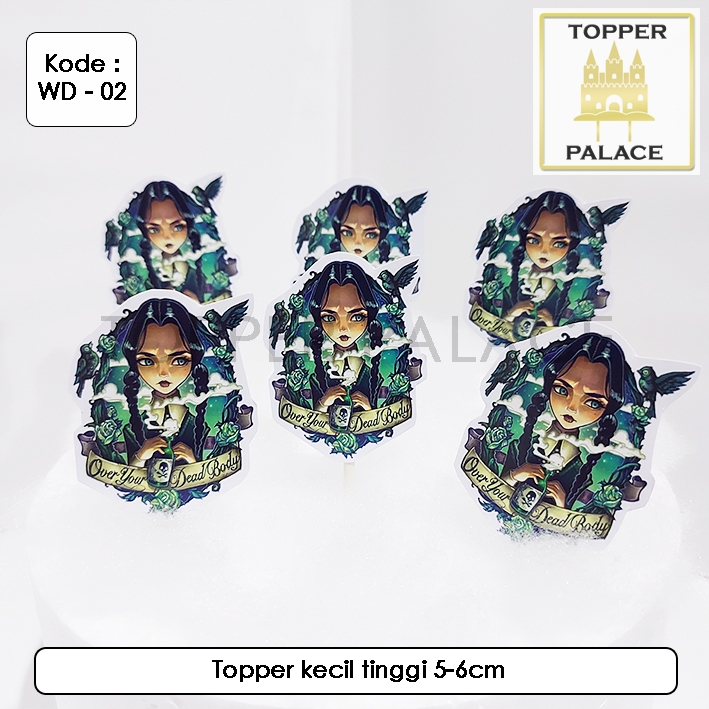 

WD - 02 Wednesday cake topper l cupcake topper - 6pcs