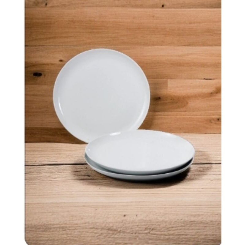 Piring makan Dinner plate Piring putih Piring cafe Piring hotel
