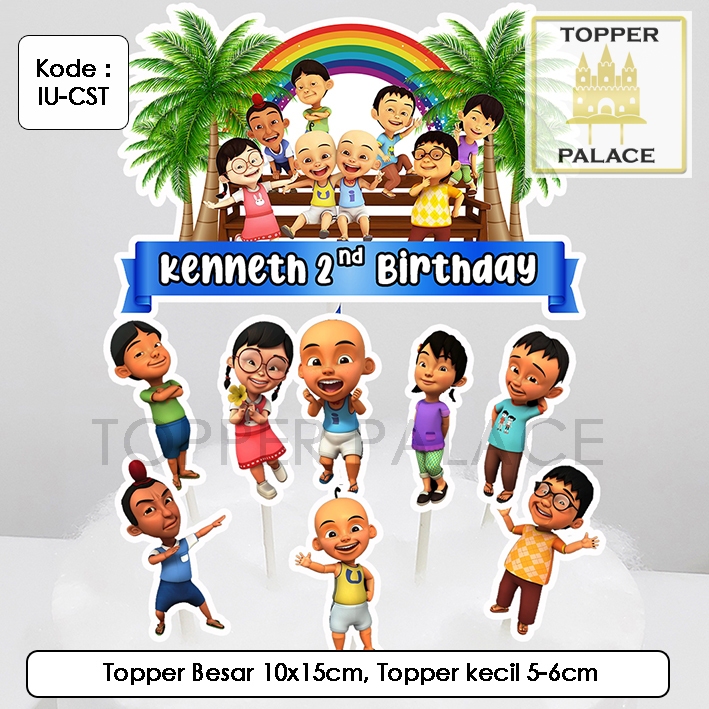 - CUSTOM - IU-CST Ipin Upin cake topper Custom l Cupcake topper