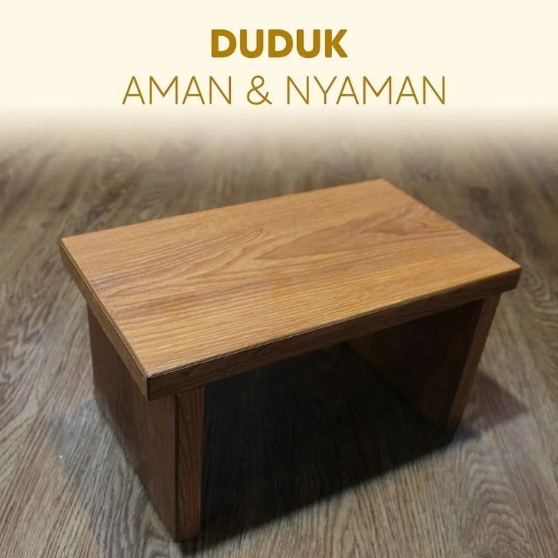 Kursi dingklik kayu tradisional / kursi jongkok / dingklik kayu