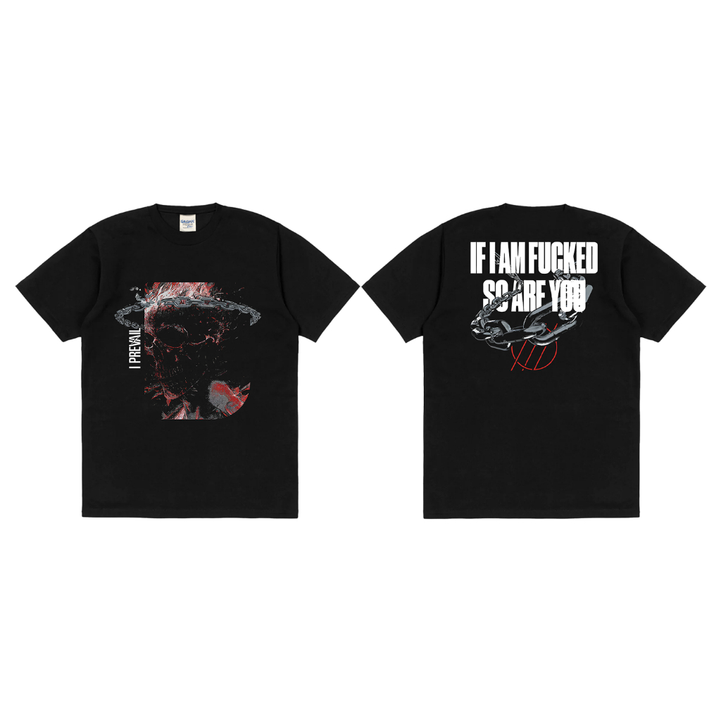 Rocknroll T-shirt Band I Prevail Chain SKull