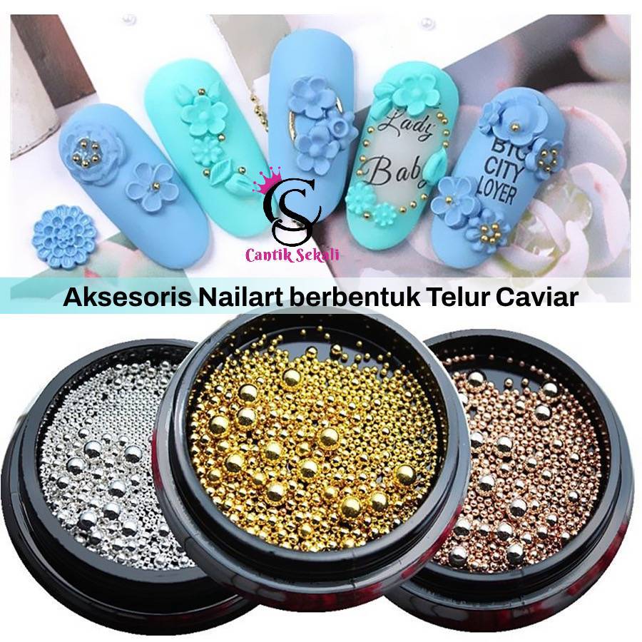 Hiasan Kuku Caviar Ornamen Kuku Telur ikan caviar Aksesoris Nailart Manicure Pedicure Nailart Nail a
