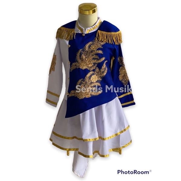 Seragam Mayoret Drumband Marchingband Set Baju Rok Topi untuk TK SD SMP SMA